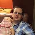 Greta Asleep on Daddy in the Mall